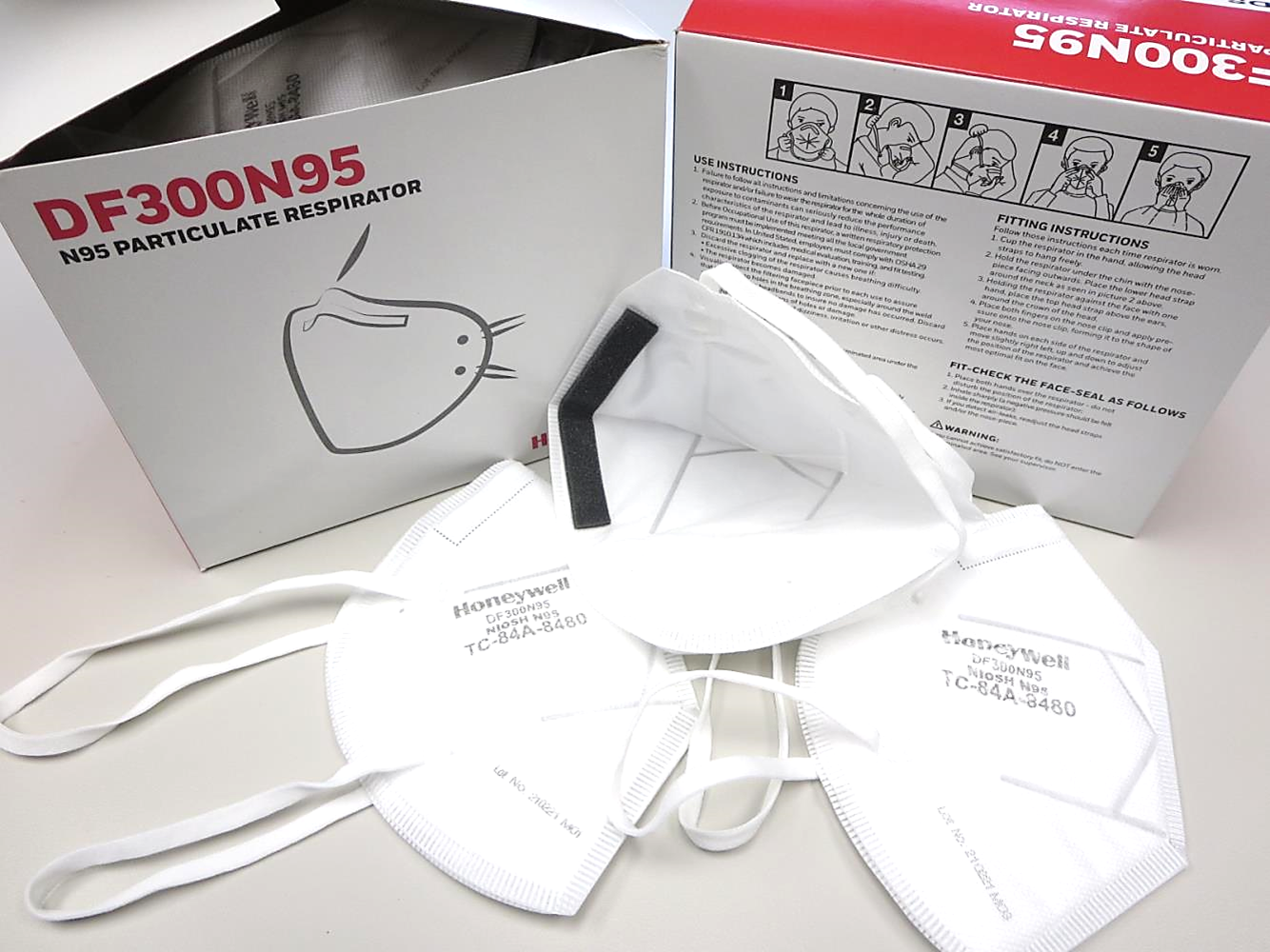 DF300 Honeywell DF300 Disposable N95 Flat Folded Respirator Masks