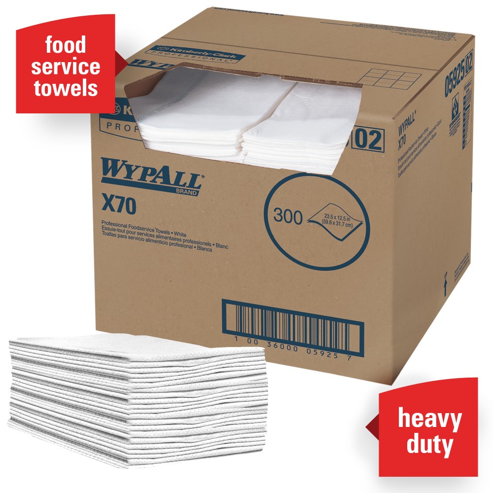 Kimberly Clark® Professional Wypall® 05925 X70 KimFresh Antimicrobial Treated Extended-Use  Wipers, Pop-Up Box