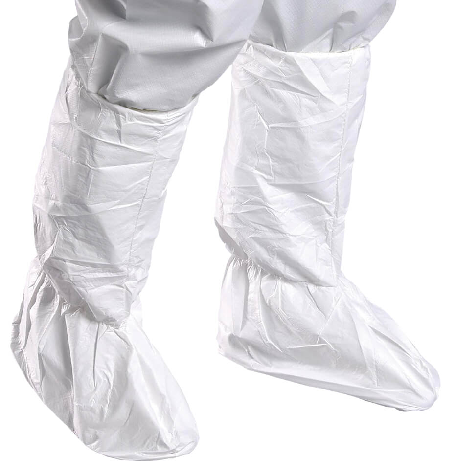 Alpha Protech® Critical Cover® SafeStep® single-use white anti-slip boot covers