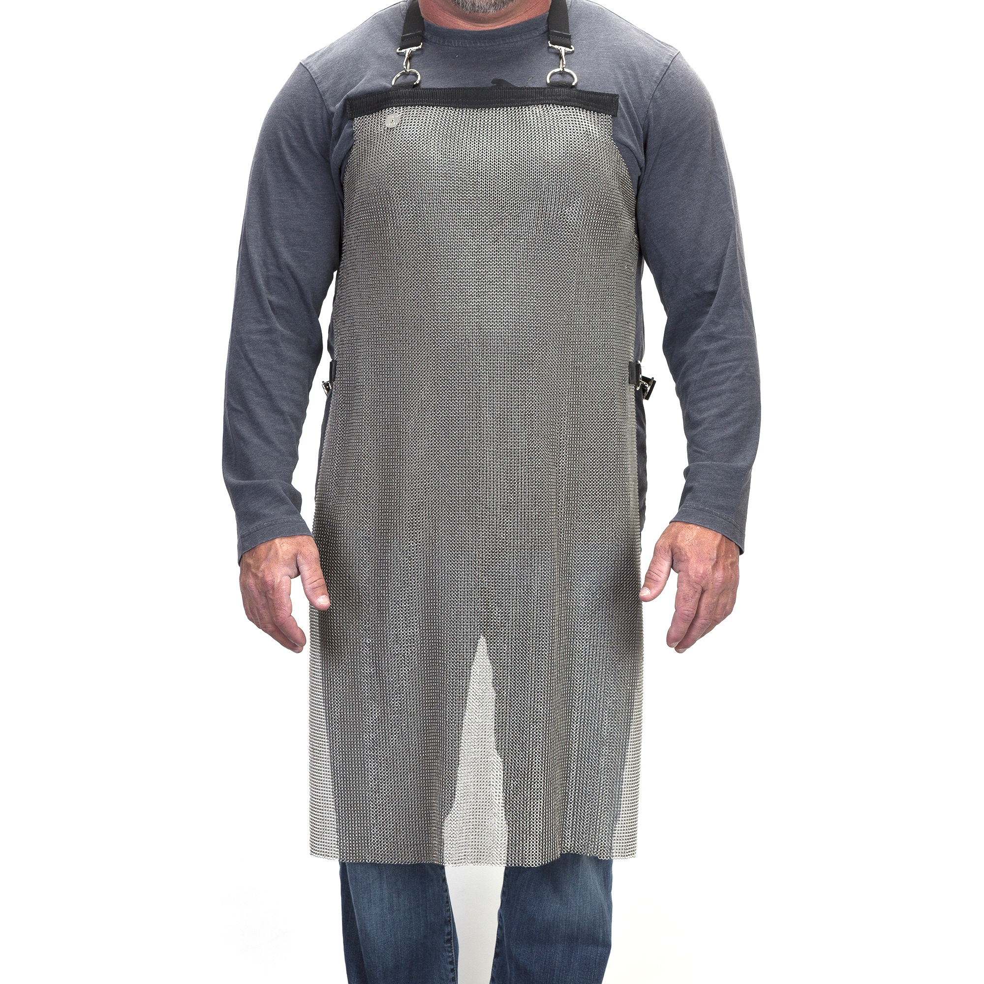 USM-2000 PIP US Mesh® Stainless Steel Mesh Apron with Adjustable Strap, 20` x 30`