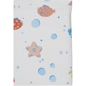 981610 Tidi® Choice® 2-Ply/Poly Ribbed Pediatric Dental Patient Bibs - Under the Sea 10` X 13`