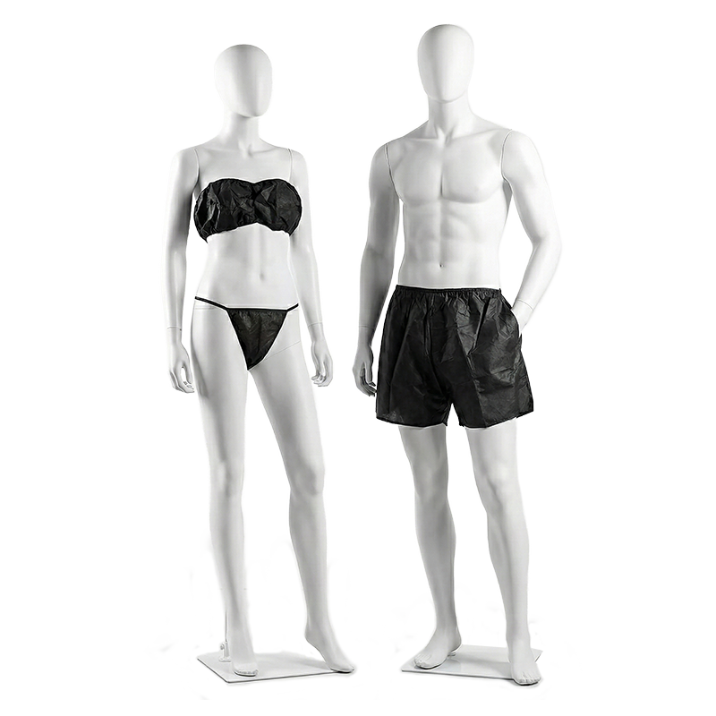 8169 Dynarex® Disposable Bra & Thong Set and Underwear Shorts in color black