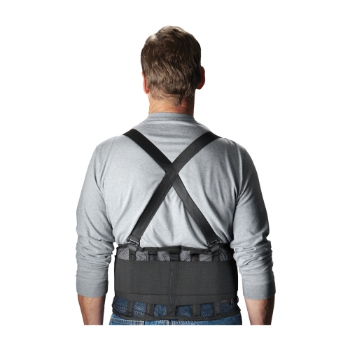 #290-440 PIP® Black Mesh Back Support Belt with elastic back panel