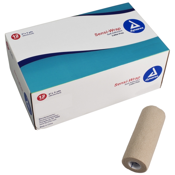 3191 Dynarex® Latex Free Sensi-Wrap 6` x 5 yds Rolls