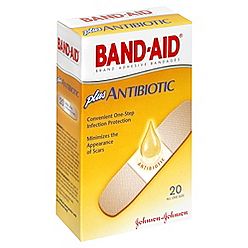 Johnson & Johnson 3/4` X 3` Band-Aid® Plus Antibiotic Strip Adhesive Bandage 