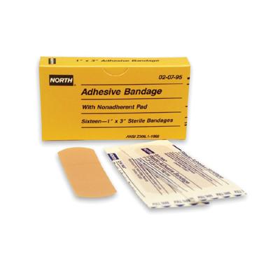 North® 1` X 3` Latex-Free Plastic Strip Adhesive Bandage