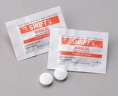 North By Honeywell® Swift First Aid Miralac Sugar Free Antacid Indigestion Tablet