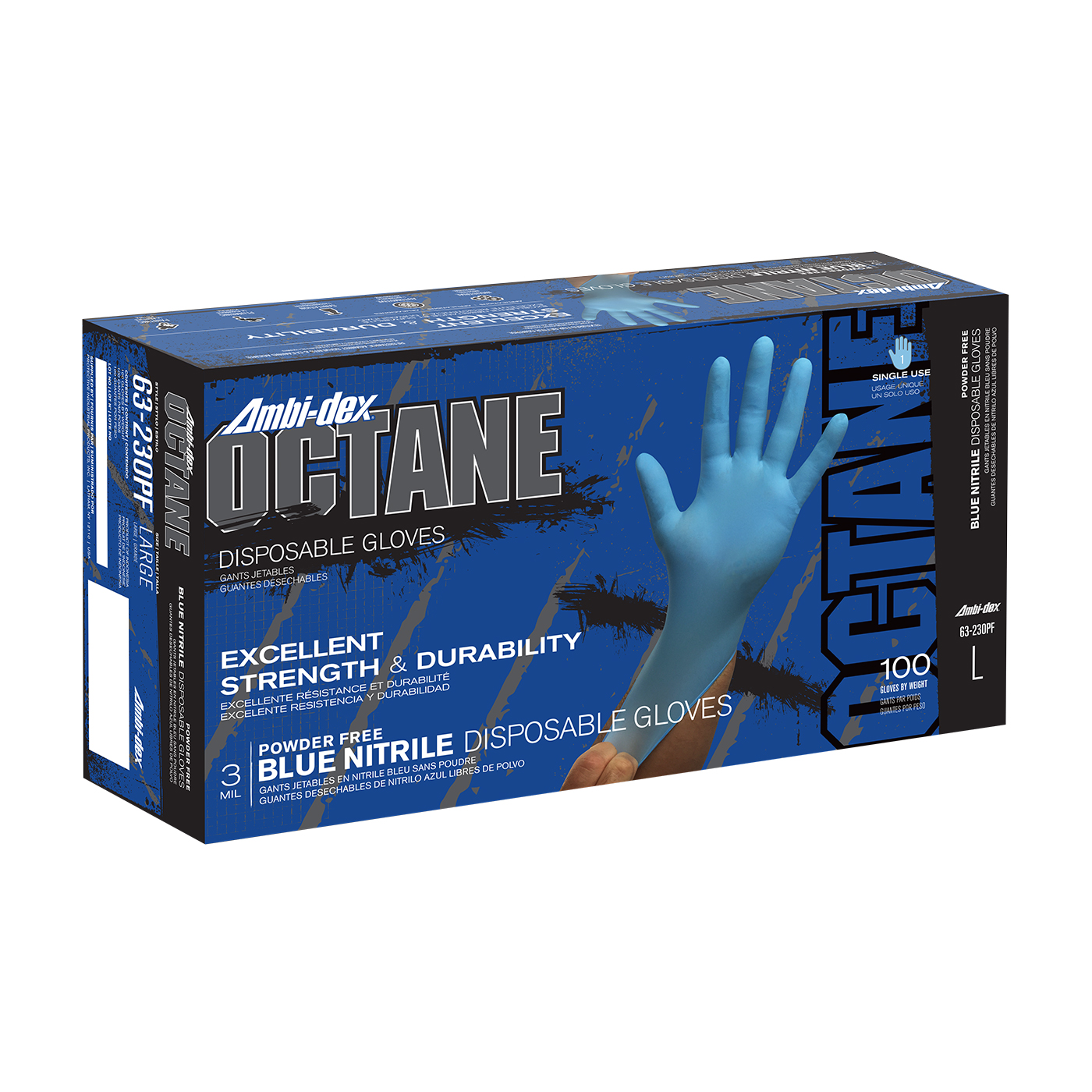 Ambidex® Octane Nirile Gloves PowderFree Food Grade Nitrile Gloves