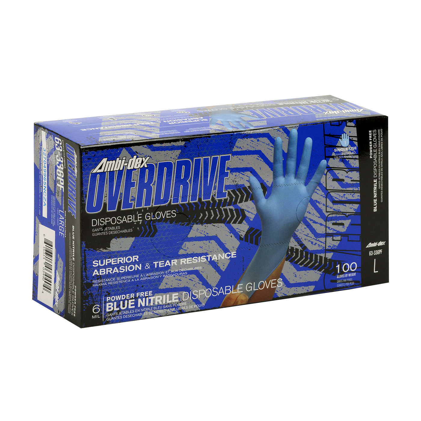 Ambidex® Overdrive PowderFree Nitrile Gloves Industrial Nitrile