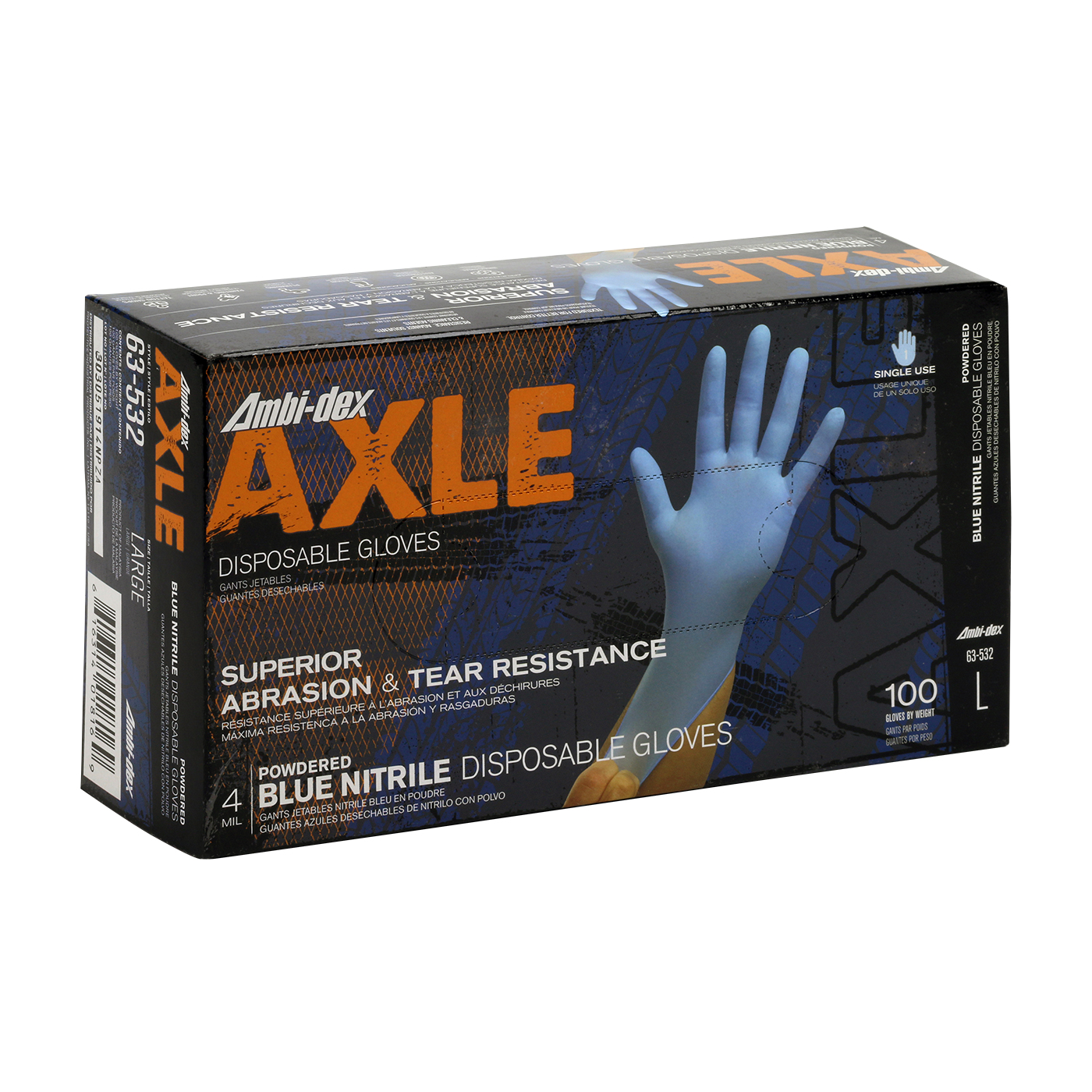 Ambidex® Axle Powdered Nitrile Gloves Powdered LatexFree Industrial
