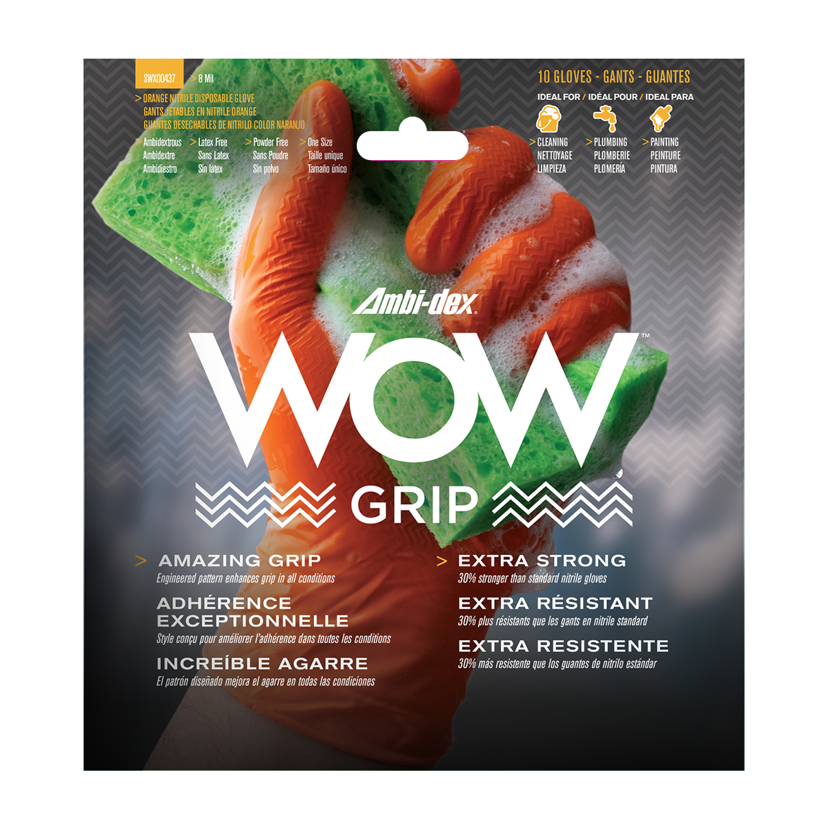 Ambidex® WOW™ Grip Gloves FDA 21 CFR Compliant LatexFree Grip