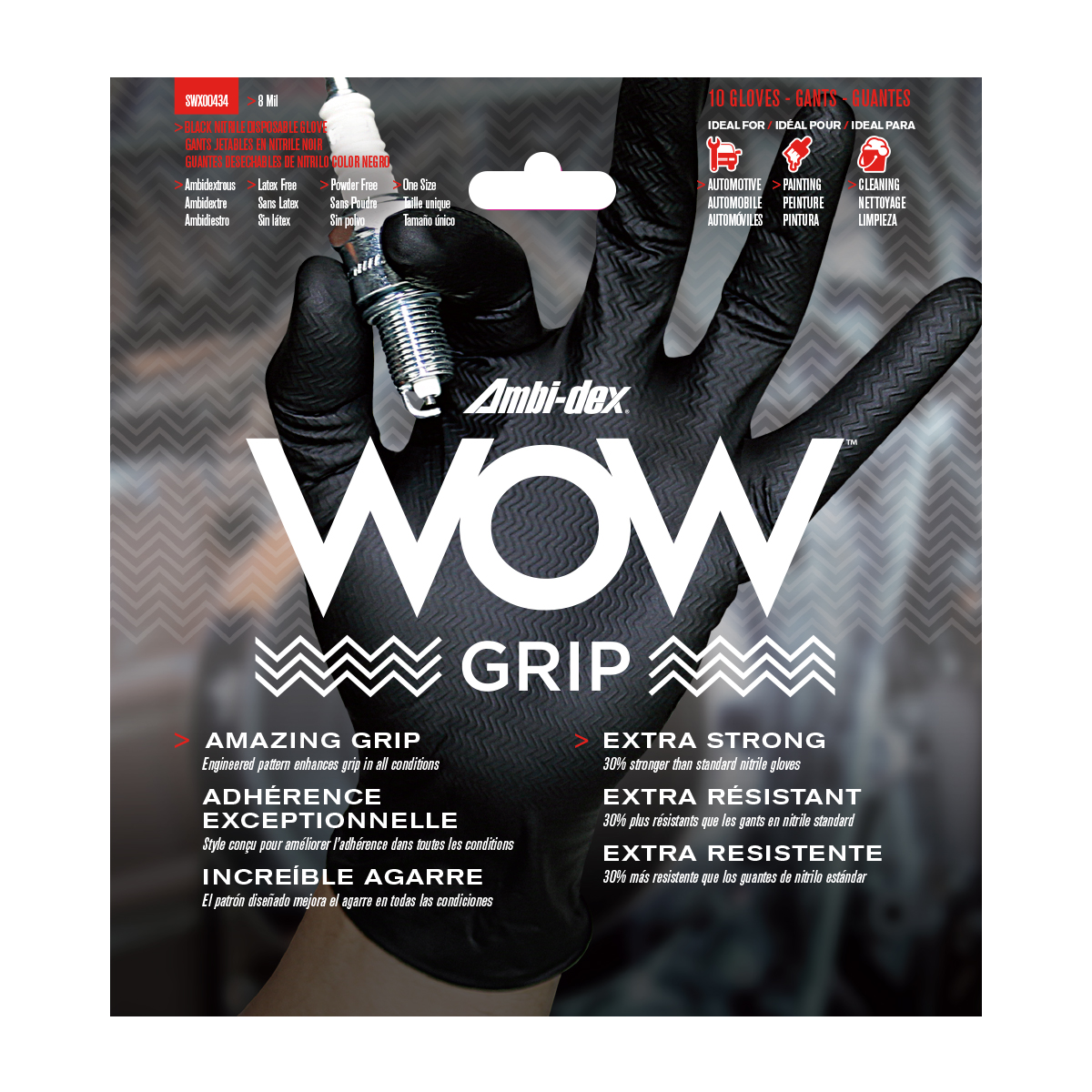 Ambidex® WOW™ Grip Gloves FDA 21 CFR Compliant LatexFree Grip