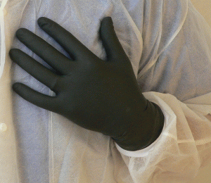 Aurelia® Bold® Black Nitrile Powder-Free 5-mil Exam Gloves w/ Textured Fingertips