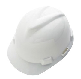 MSA Class E Type I V-Gard® GREEN Hard Hat w/ Fas-Trac® Ratchet Suspension