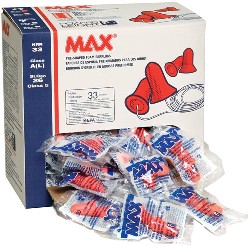 Howard Leight® Single Use Max® Bell Shaped Polyurethane And Foam Uncorded Earplugs
