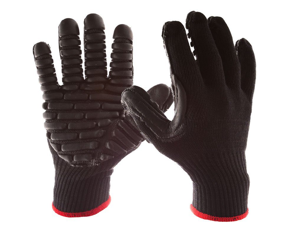 Rubber Anti Vibration Work Gloves Shock Proof Special Gloves for Impact  Drills