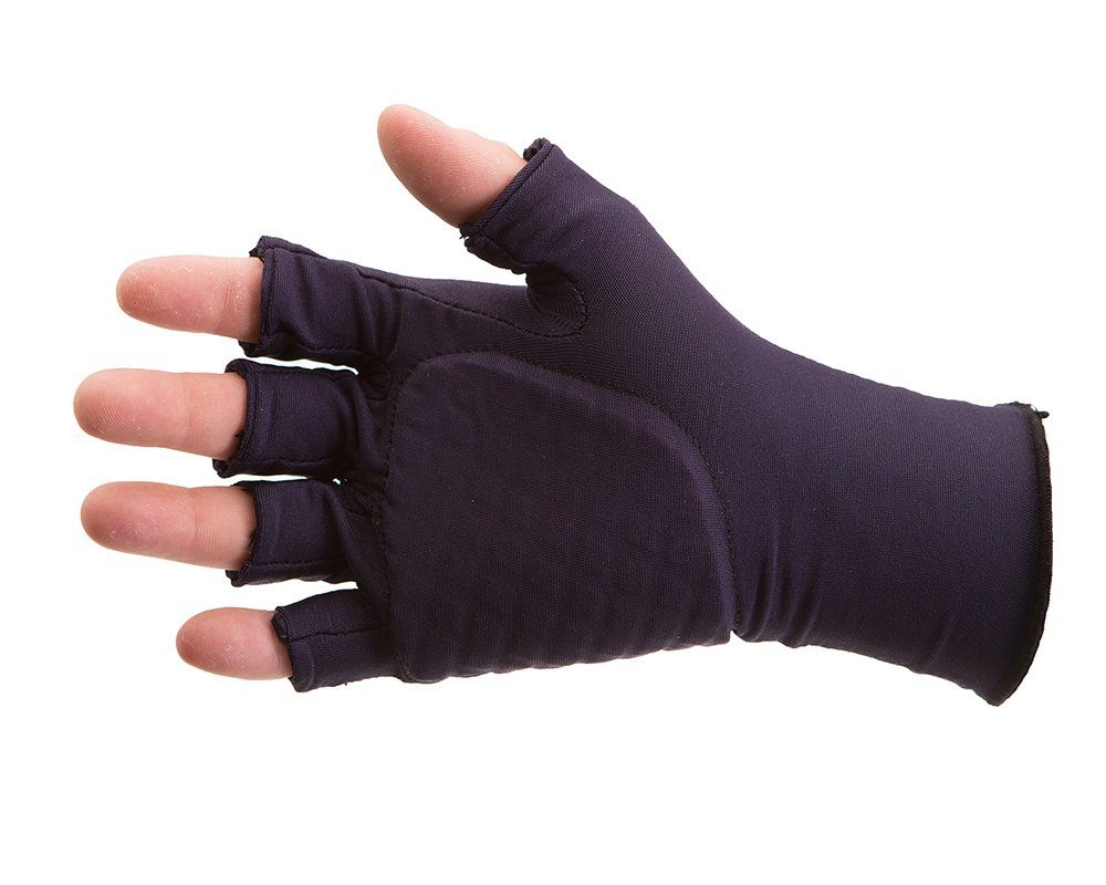 Padded Open Finger Glove Liners Shock Absorbing FIngerless Glove