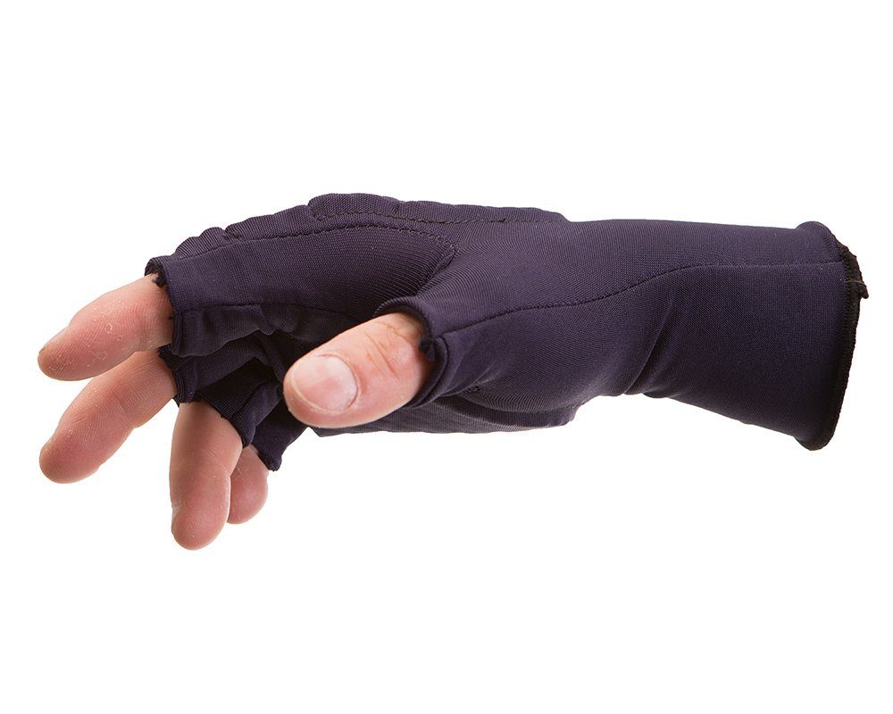 Padded Open Finger Glove Liners Shock Absorbing FIngerless Glove
