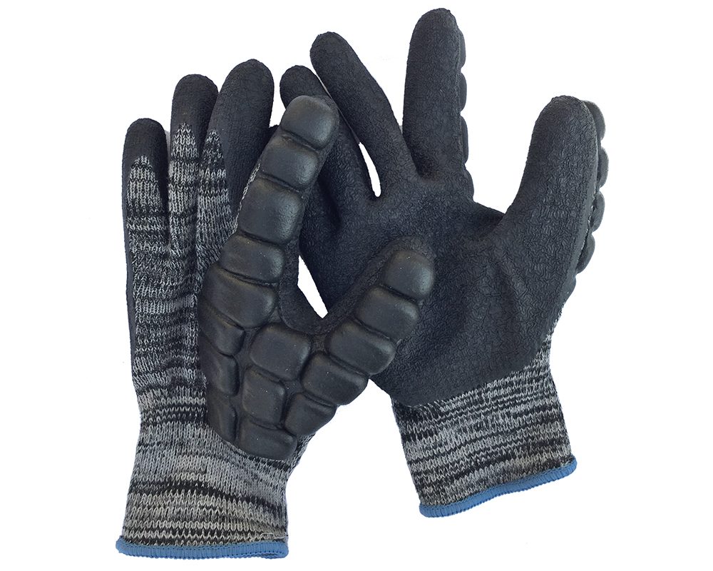 Rubber shock-proof gloves