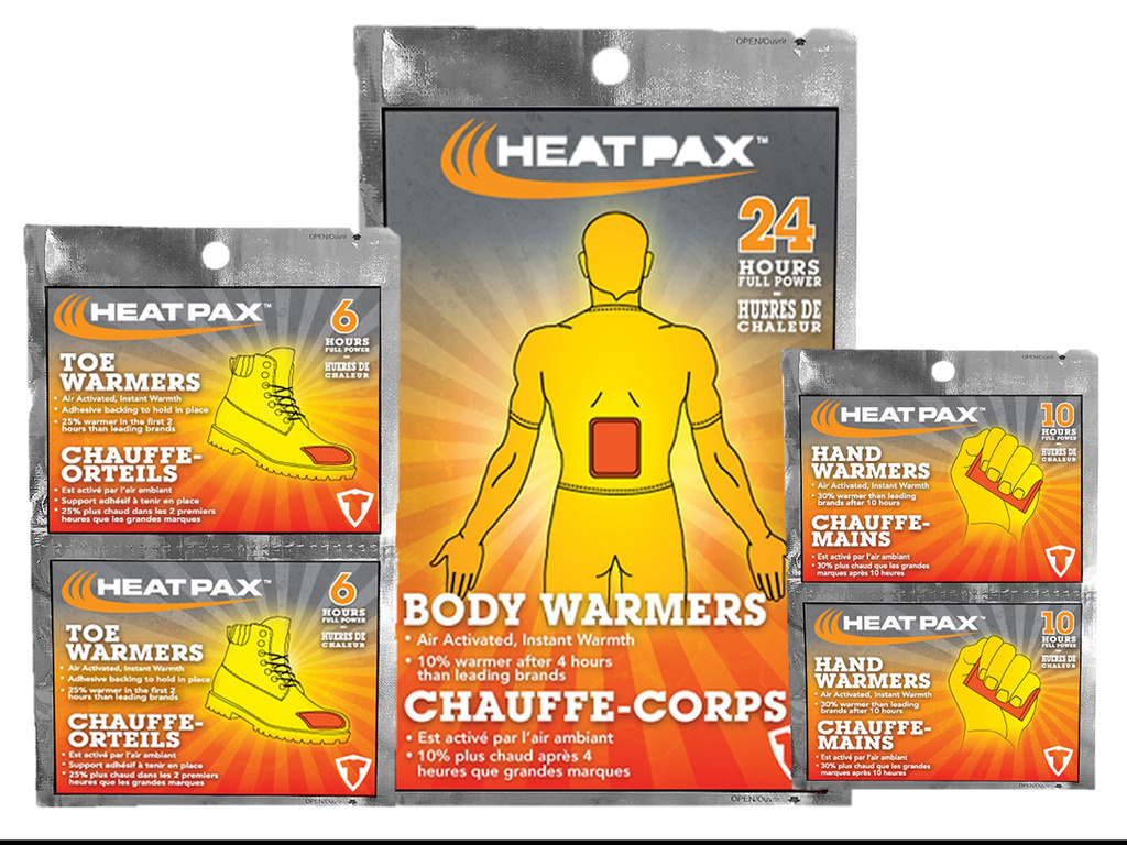 Heat Pax® hand, body, foot, and toe warmers