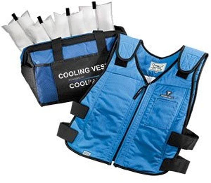 #6626 CoolPax™ Phase Change Evaporative Cooling Vest with cooling inserts and cooler bag