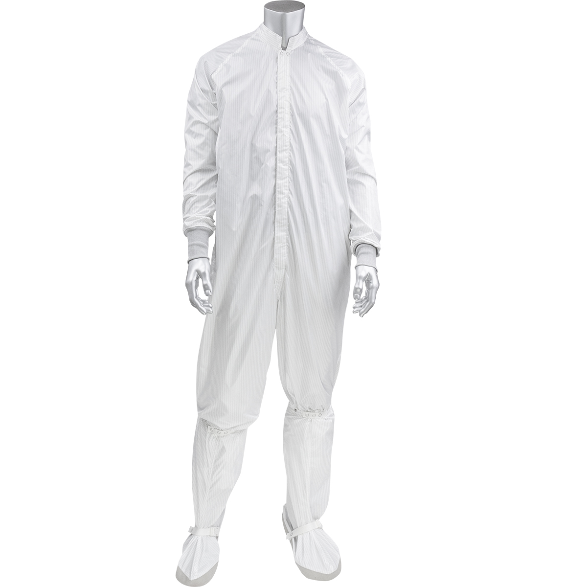CC1245-16WH  Uniform Technology™ Ultimax Stripe ISO 3 (Class 1) Cleanroom Coveralls