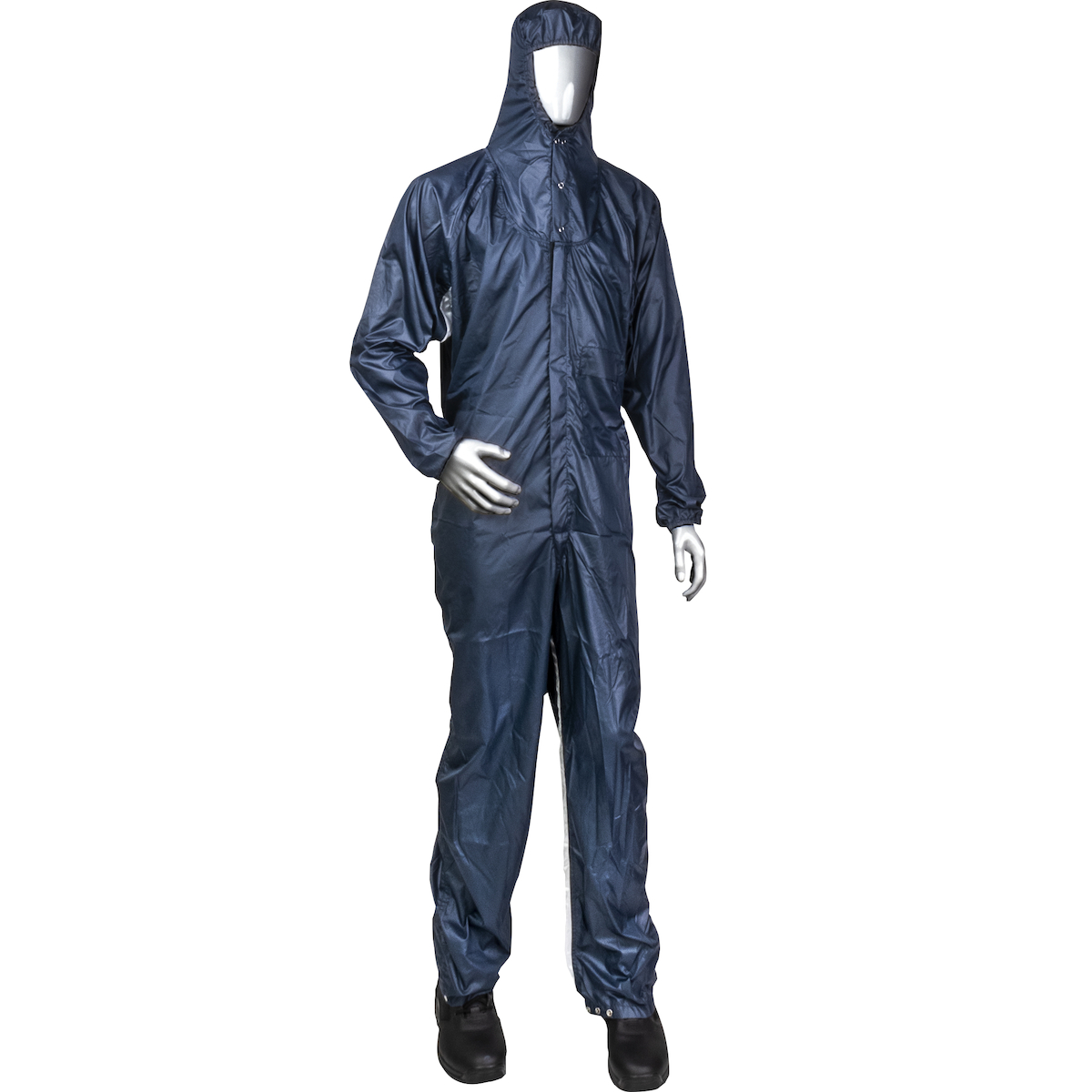 CCNQH2-26NV  Uniform Technology™ Spray Paint / Powder Coating Reusable Hooded Coveralls - Navy