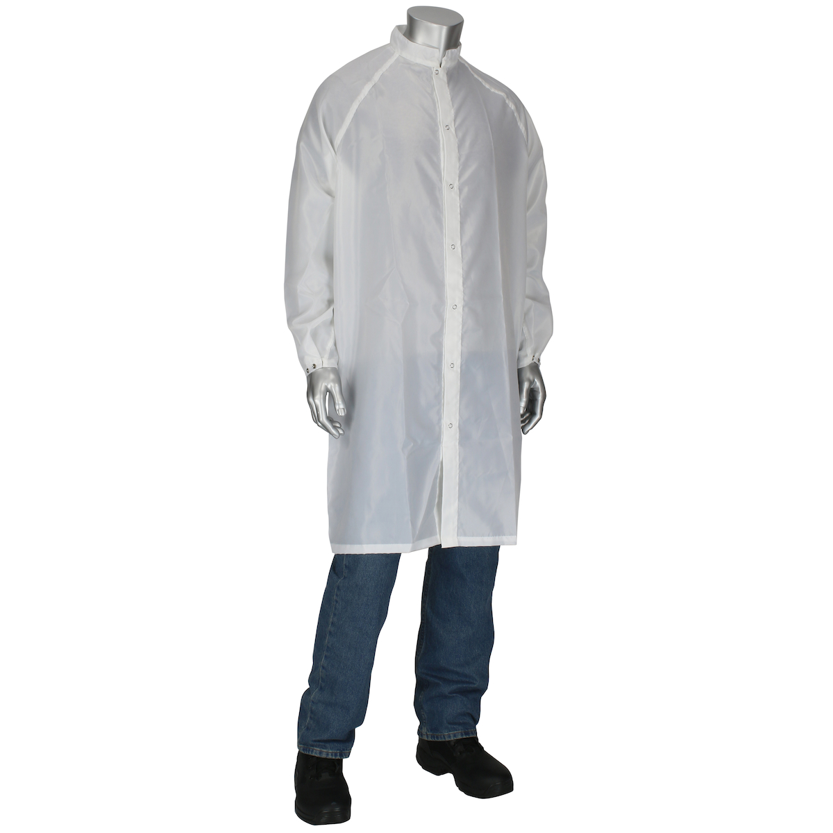 CFR-60WH-5PK  PIP® Uniform Technology™ Taffeta Cleanroom Frocks, ISO 6 Class 1000 (White)