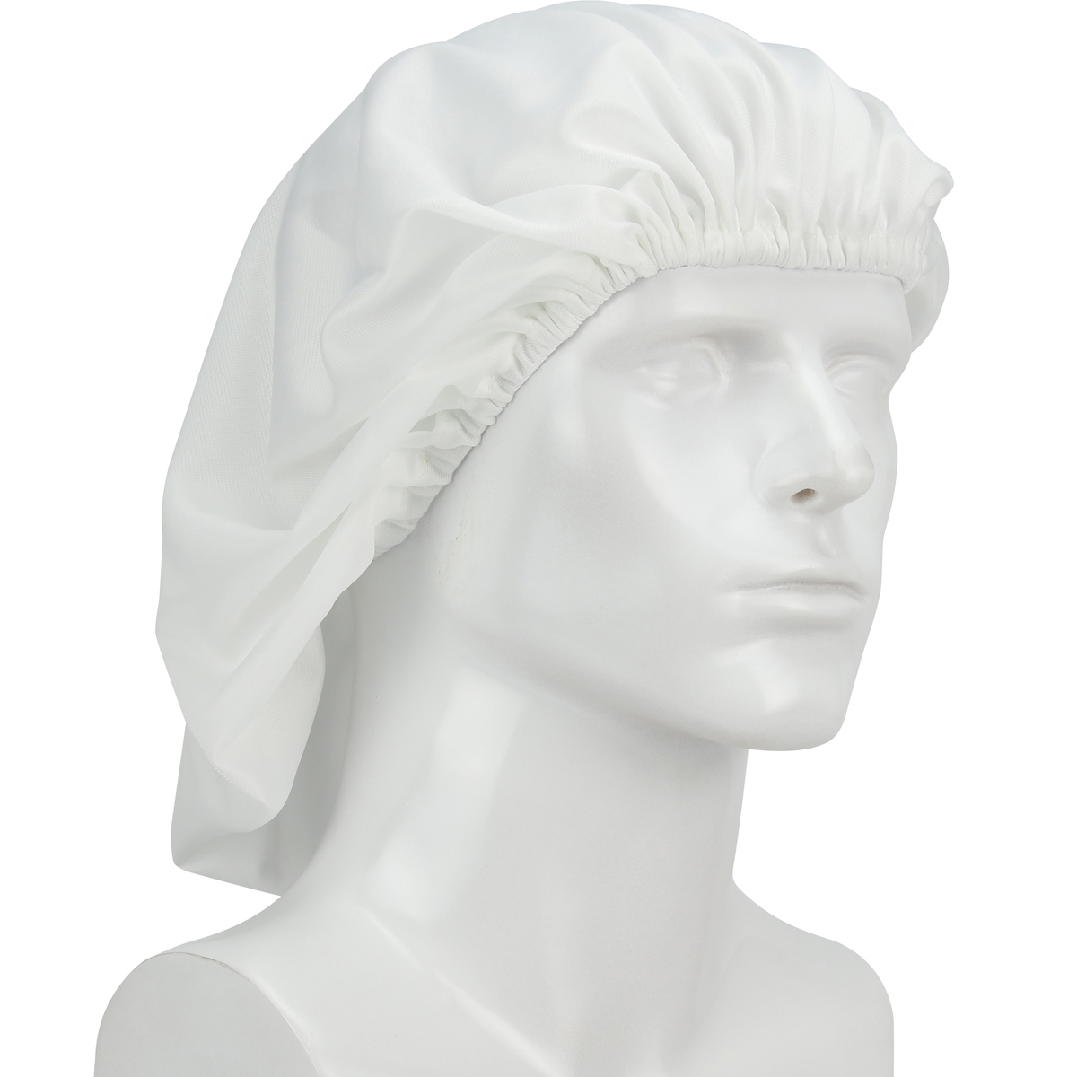  CHB24-76WH Uniform Technology™ White Antimicrobial Tricot Bouffant Caps