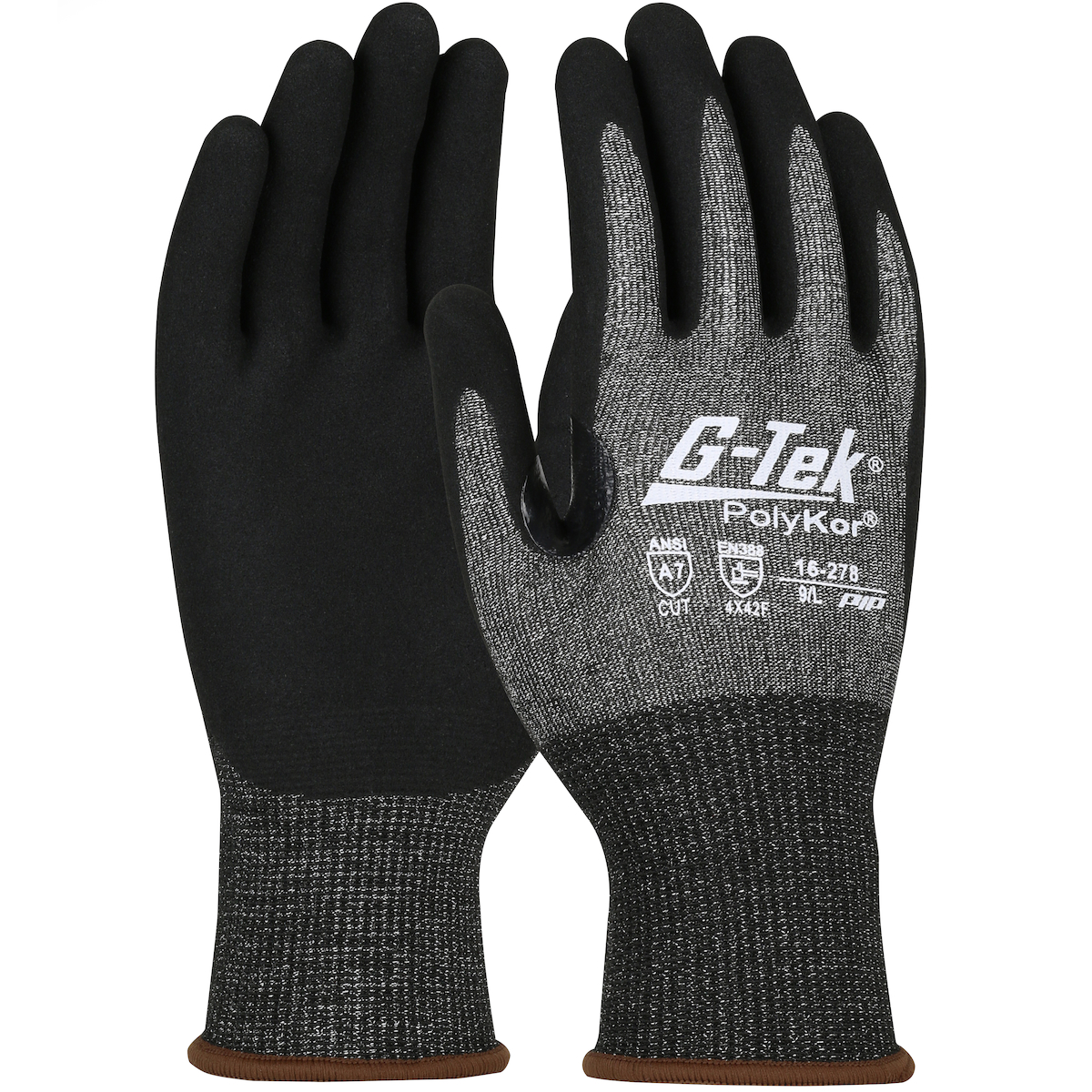 GTek® PolyKor™ X7 Nitrile Coated MicroSurface A7 Cut Safety Gloves