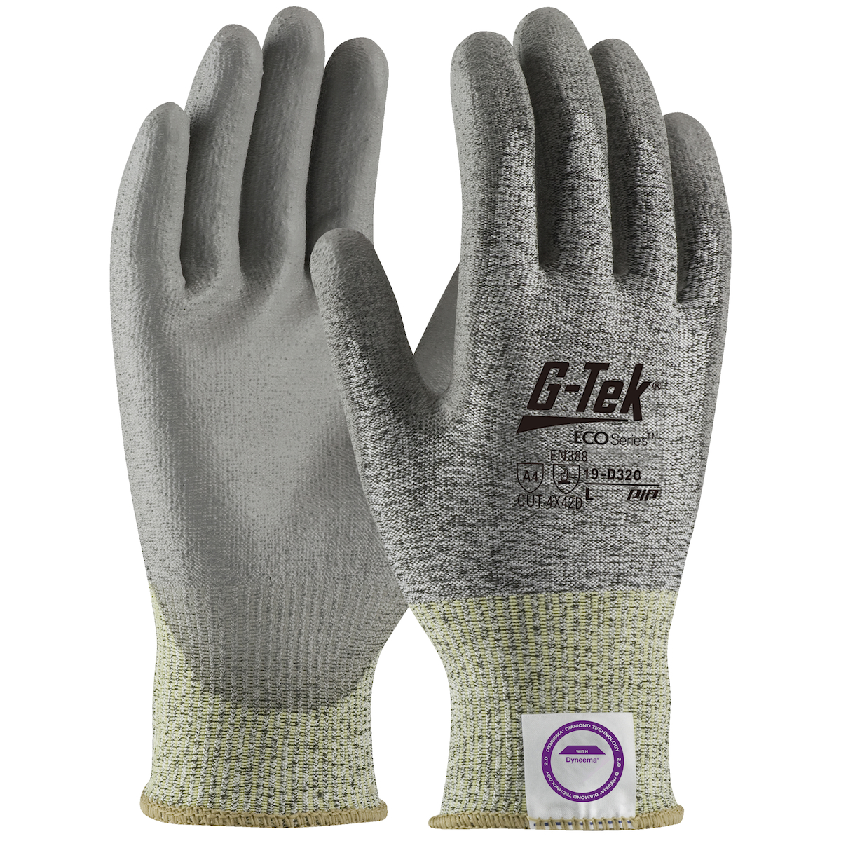 PIP® 19-D320 G-Tek® ECOSeries™ 3GX® Dyneema® Diamond PU Coated A4 Cut Gloves