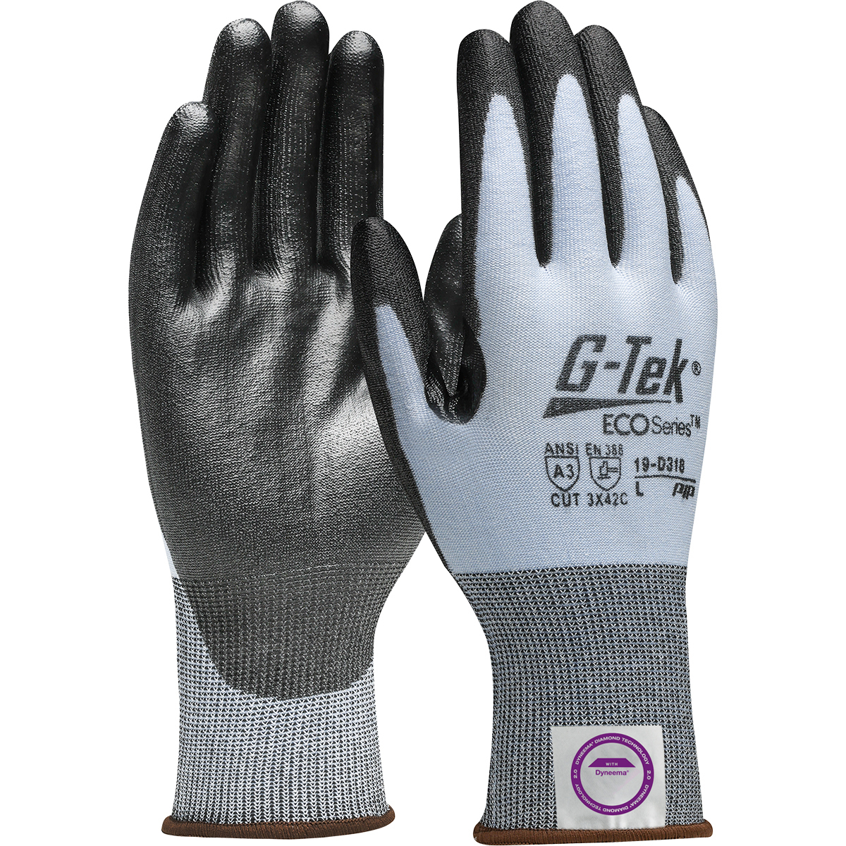 19-D318 PIP® G-Tek®  ECOSeries™ Dyneema® PU Coated A3 Cut Gloves