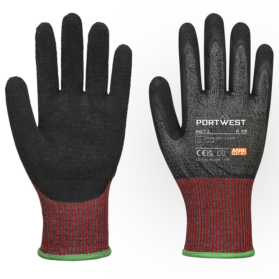 Portwest® CS A671 Latex Coated Touchscreen A7 Cut Gloves