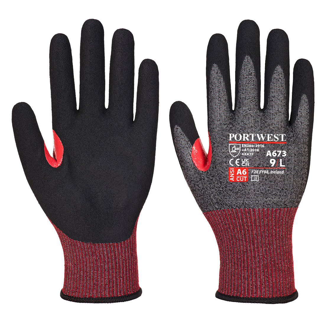 Portwest® CS A673 Nitrile Coated Touchscreen A6 Cut Gloves