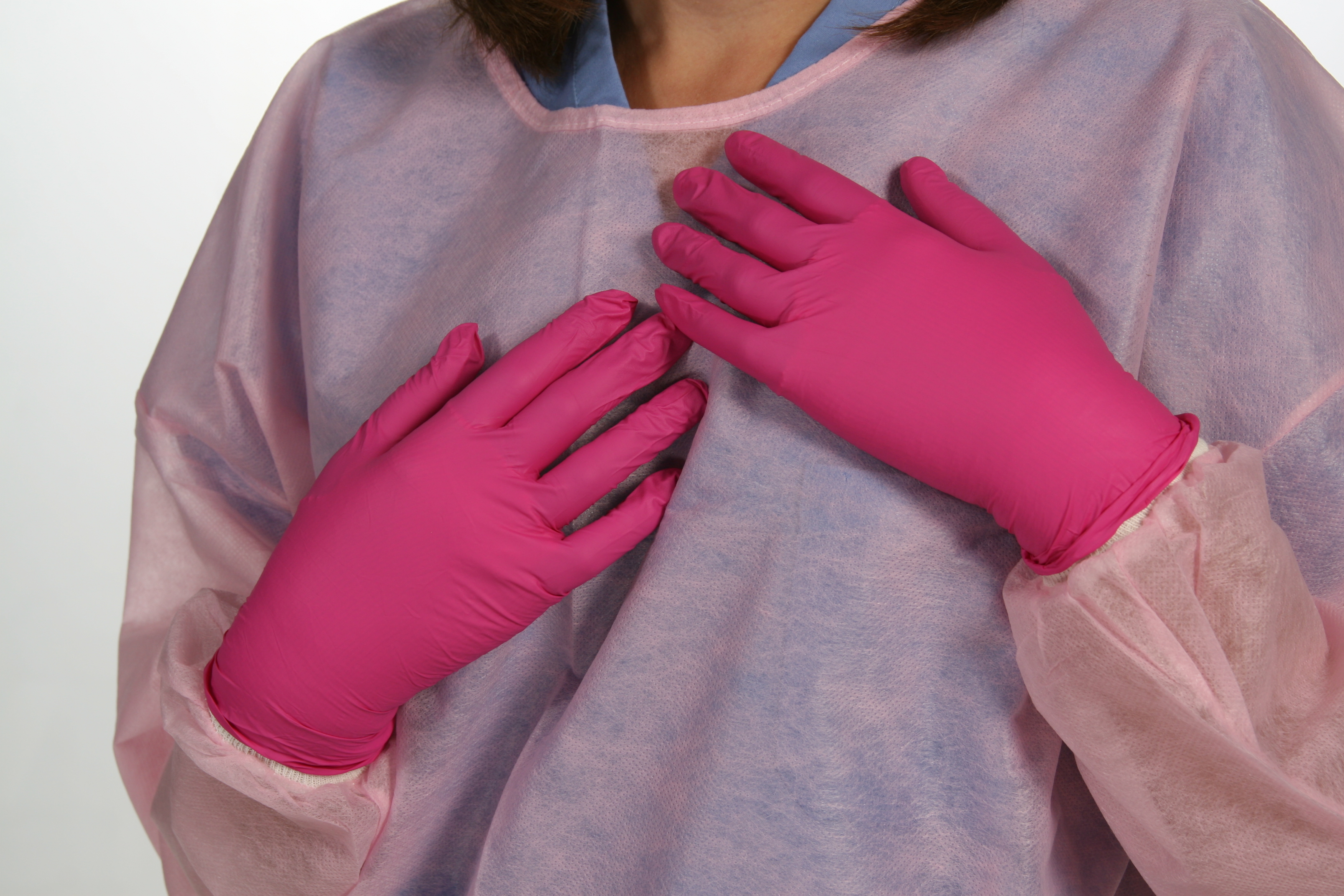 October | Cancer Awareness Month Pink Isolation Gowns & Gloves