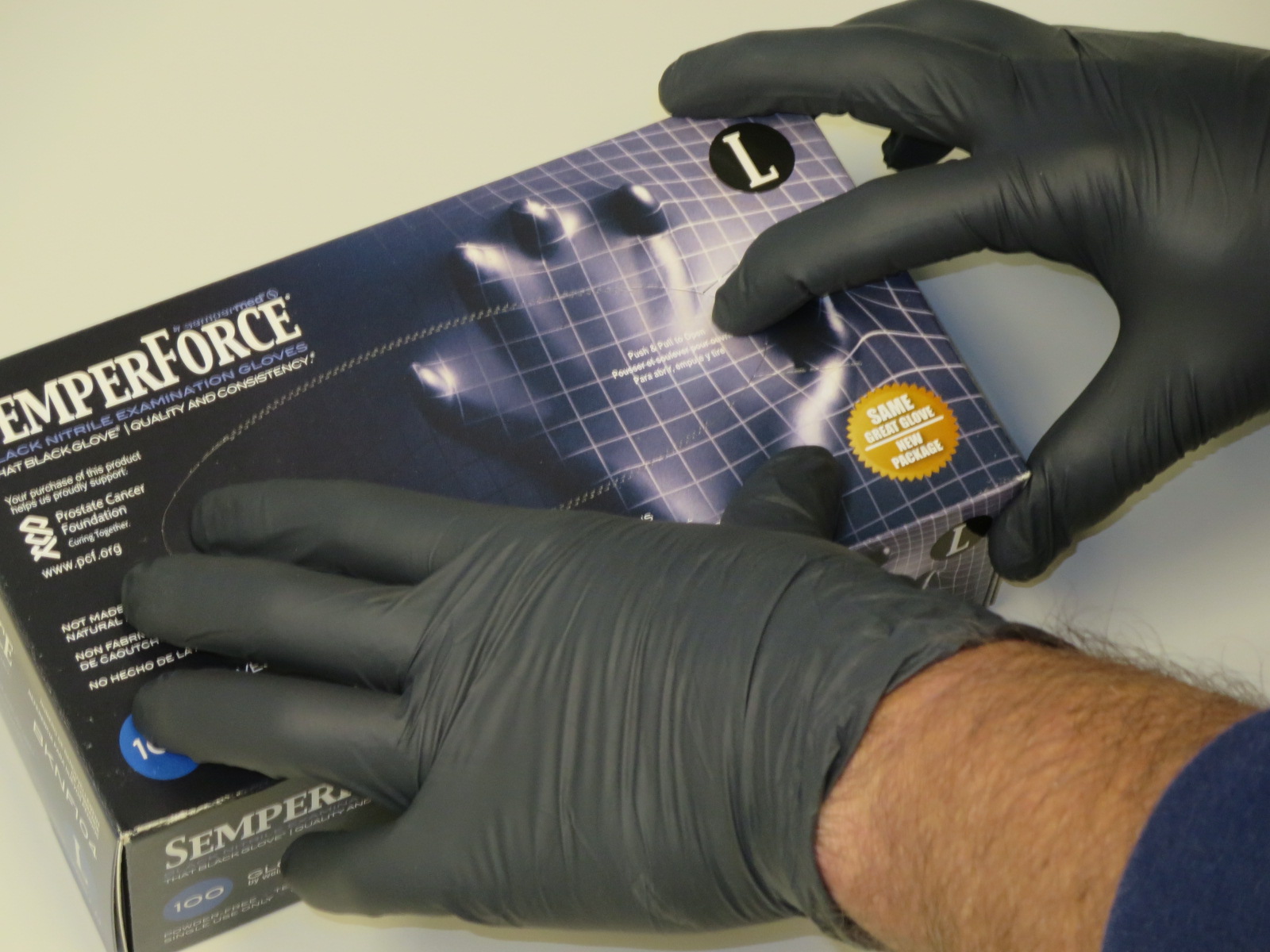 SemperForce® Black Nitrile Exam Gloves SingleUse ESD Certified