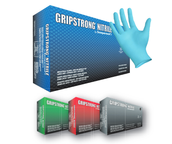 GripStrong® Nitrile Gloves ESD Certified Disposable LatexFree Gloves