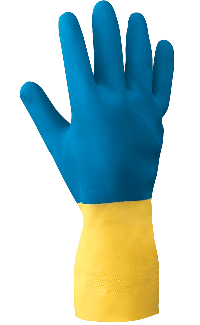 CHMY Showa® Unsupported 22-mil Chemical-Resistant Neoprene Over Natural Rubber Gloves
