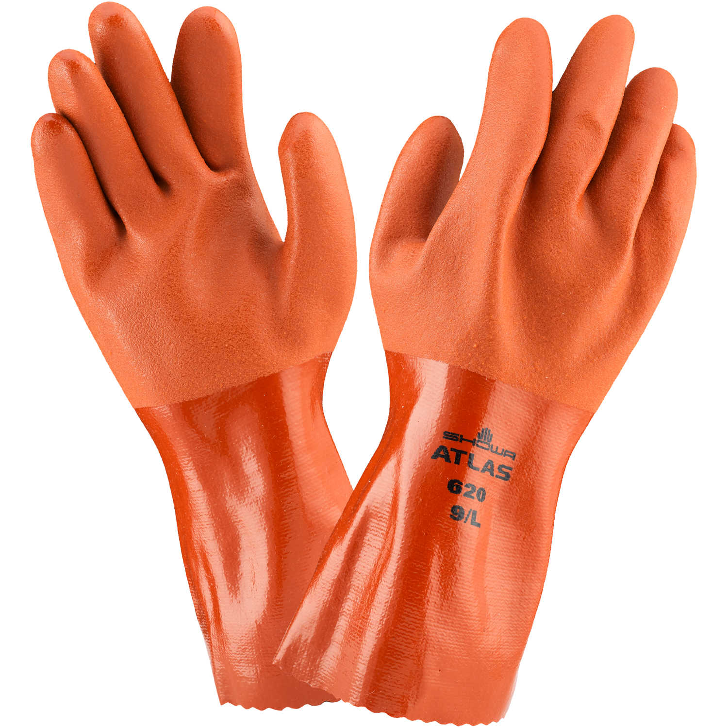Showa® Atlas® 620 Fully Coated Orange PVC Double Dipped Chemical
