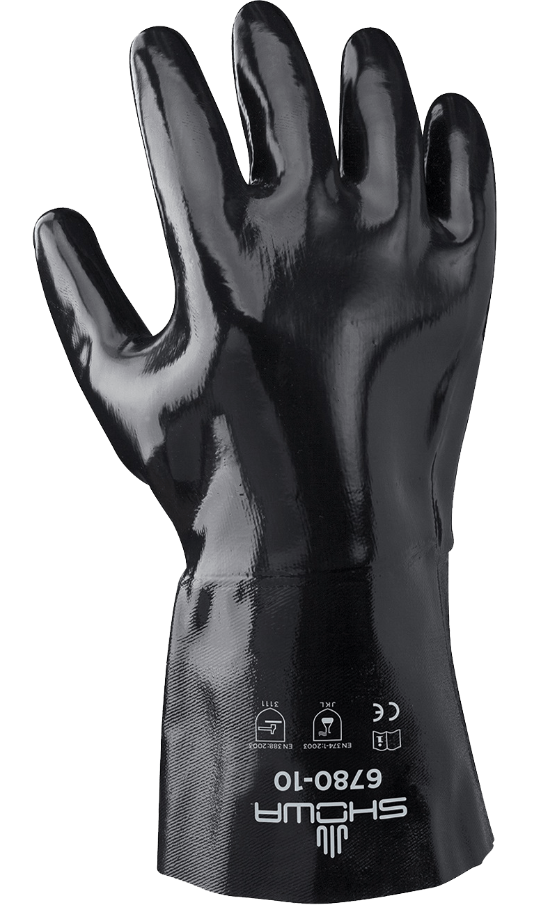 Showa® 6780 Neoprene Coated Chemical Protection Gloves Maerican Made