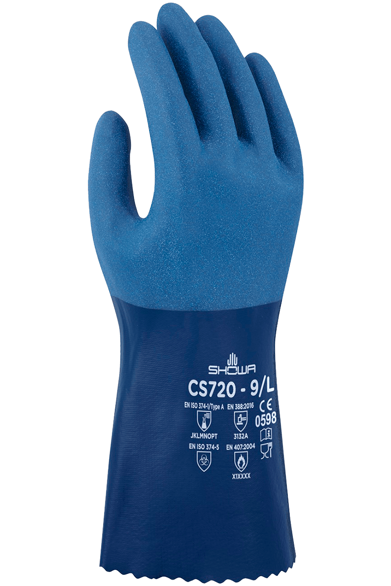 Showa® Atlas® CS721 Double Coated Rough Finish Nitrile Chemical