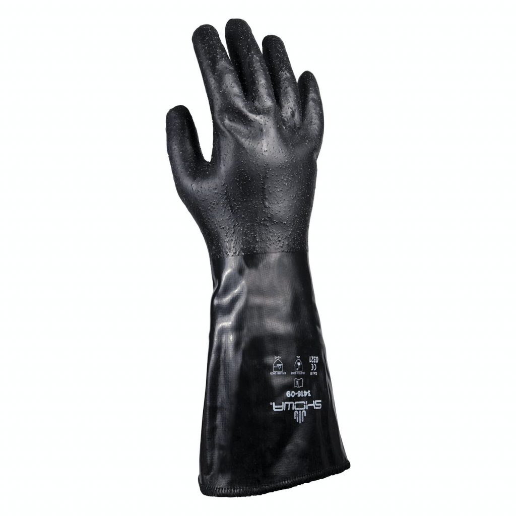 CutResistant Chemical Protection Gloves Showa® 3416 Neoprene Coated