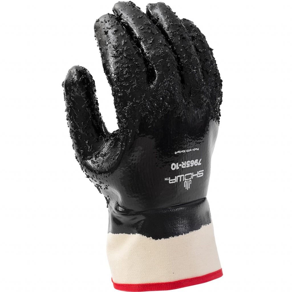 Showa® 7965R Kevlar® Full Super Rough Nitrile Coated A3 Cut Gloves