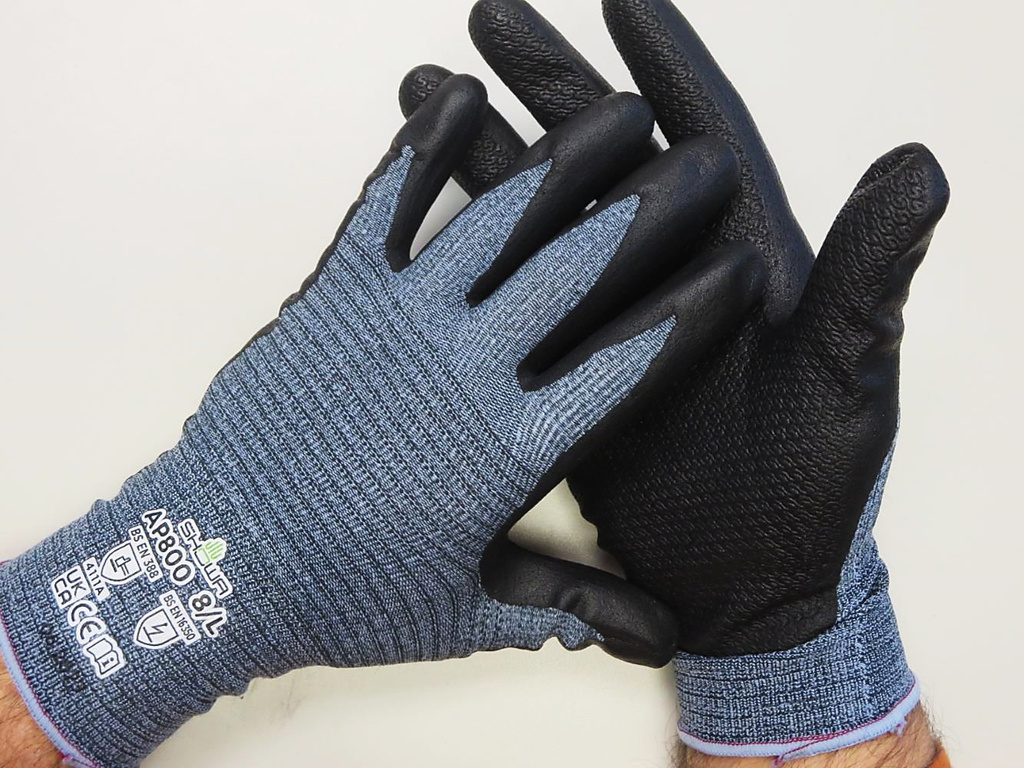 Showa® AP800 Static Dissipative Microfiber Nitrile Coated A4 Gloves 