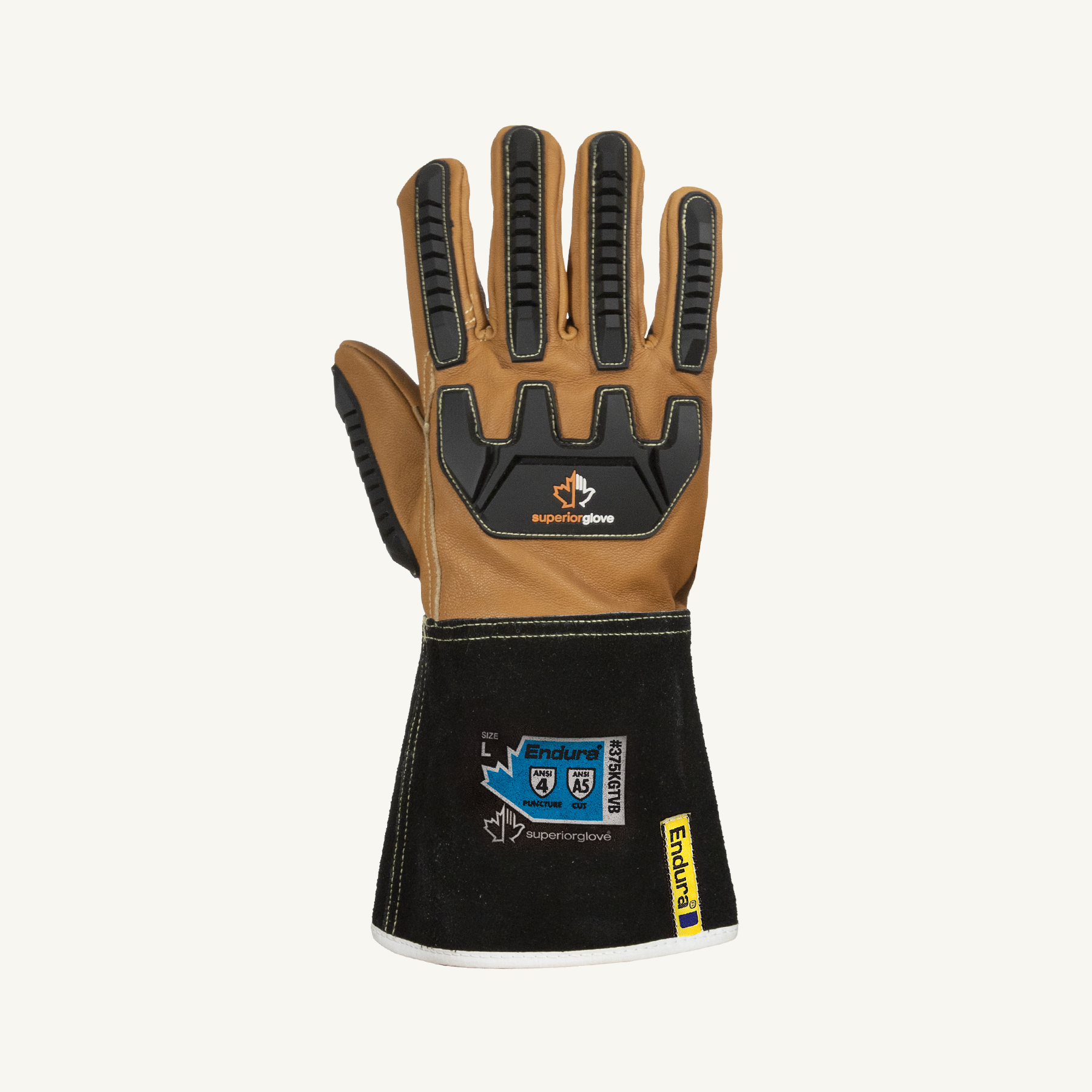 Superior Glove Endura Drivers With D30 Anti-Impact Back – Size Large, Pack Of 12, Oilbloc Goatskin, Made In Canada