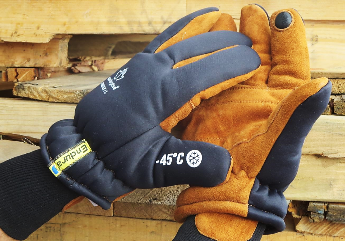 Endura® Oilbloc™ Thinsulate™ Lined Freezer Work Gloves with Goatskin Palms