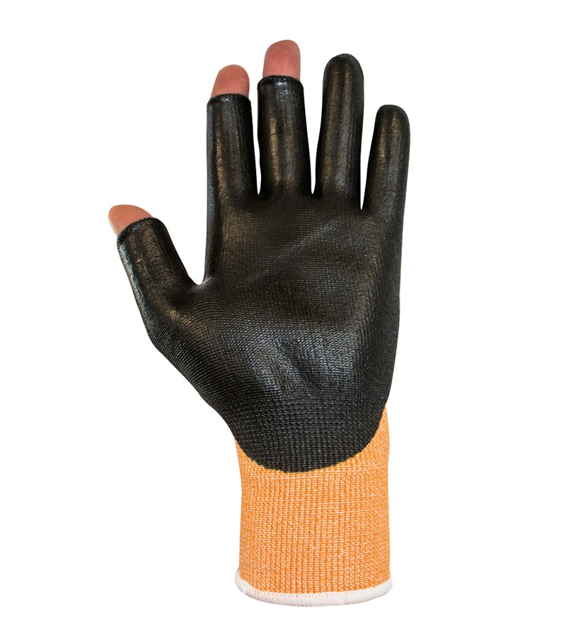 Traffi® TG3220 Open Finger Work Gloves Cut Level A2 Fingerless Safety