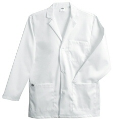 GRIPPERS MALE LAB COAT Pinnacle Textile L21M 5.25 OZ POPLIN 80/20 Polyester/Cotton KNIT CUFFS-Small-White Pinnacle Textiles L21M-S-WH GRIPPERS MALE LAB COAT Pinnacle Textile L21M 5.25 OZ POPLIN 80/20 Polyester/Cotton KNIT CUFFS-Small-White Pinnacle Textiles L21M-S-WH