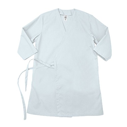 Wraparound 3/4 Sleeve Work Smocks Butcher Frocks Bar Coats