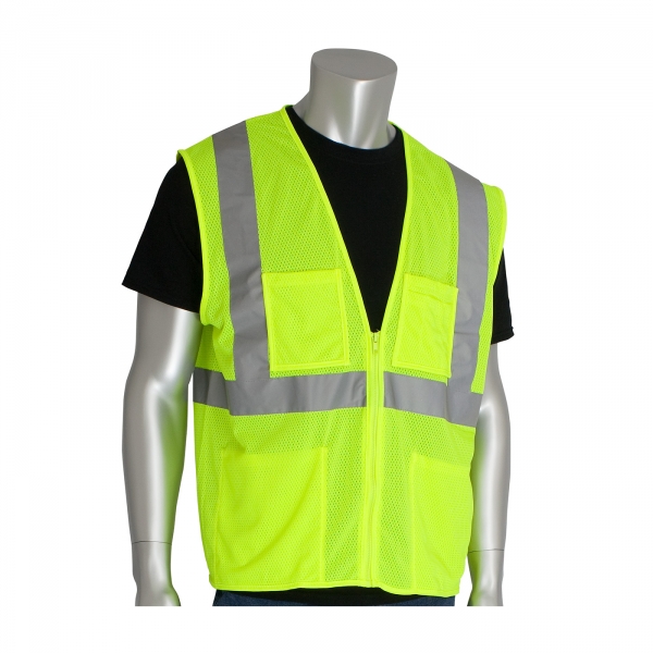 PIP® Class 2 Value Mesh Vest- Lime Yellow 